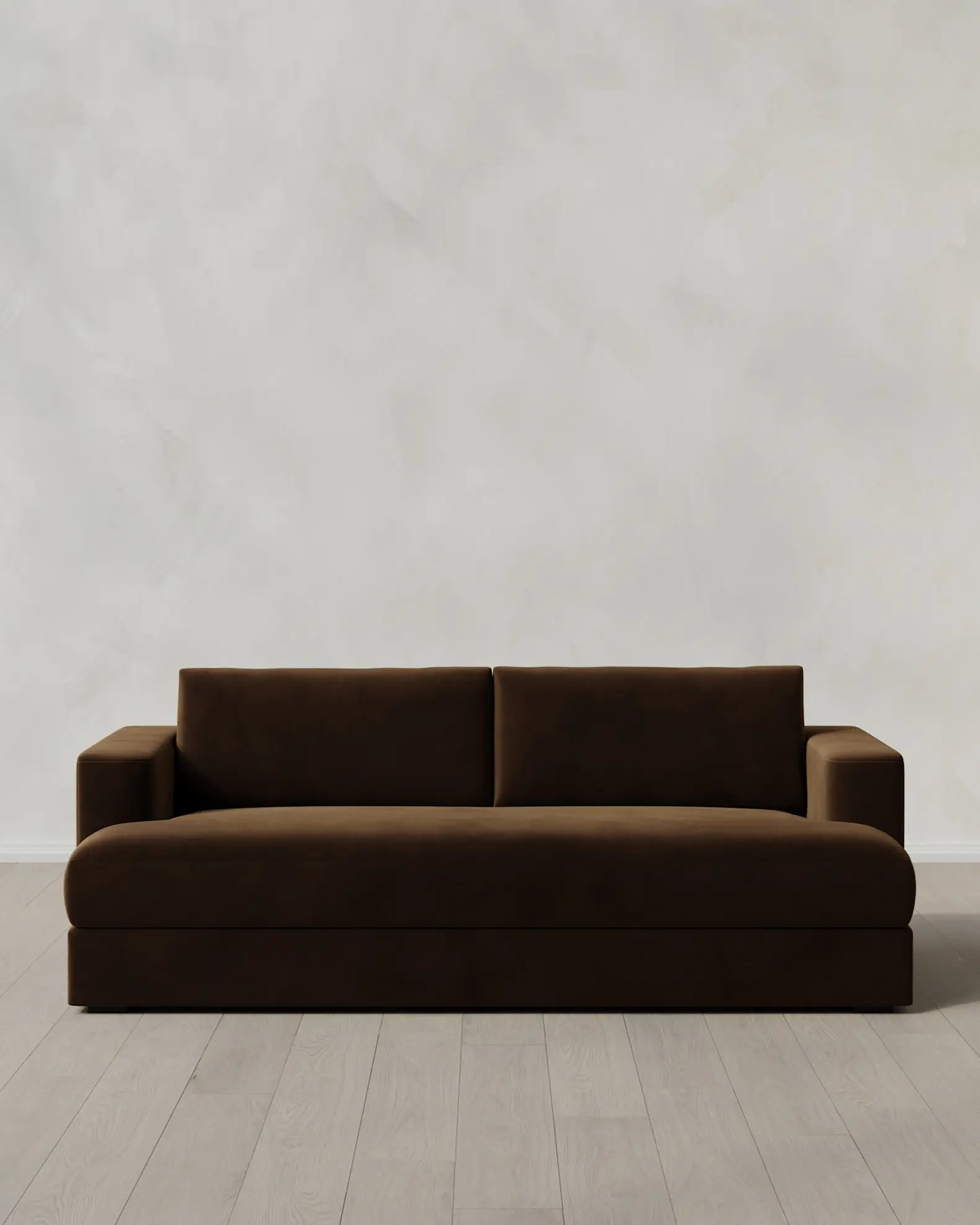 Sierra Curved Arm Sofa in Performance Velvet