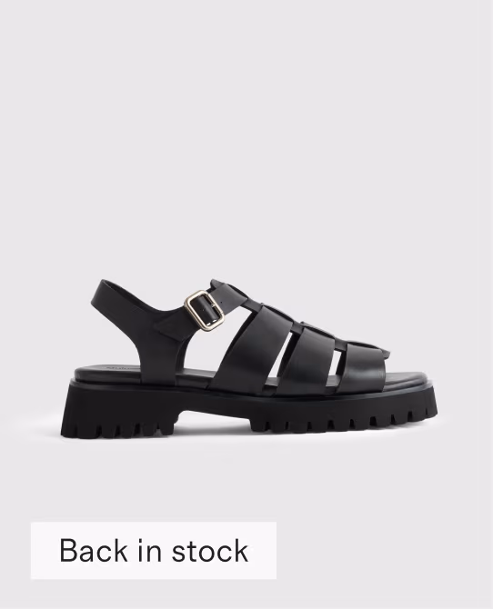 Italian Leather Lug Sole Fisherman Sandal