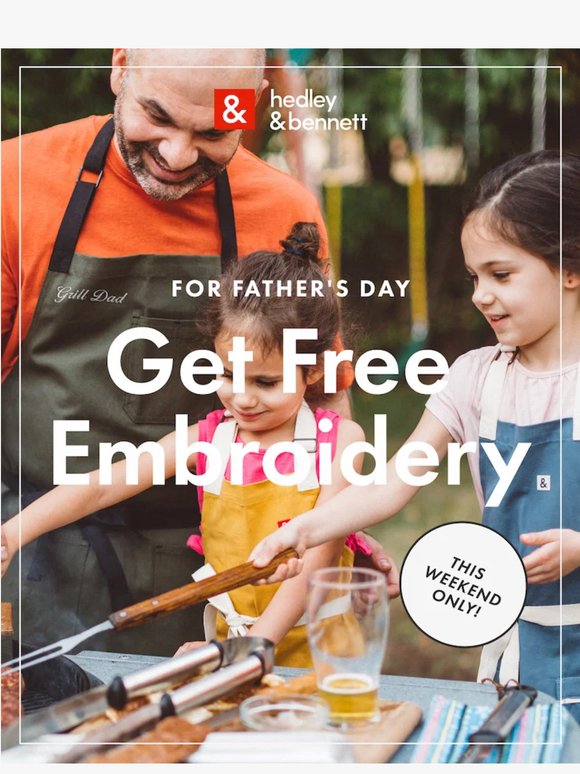 LAST CHANCE for FREE Embroidery On Any Apron 👀