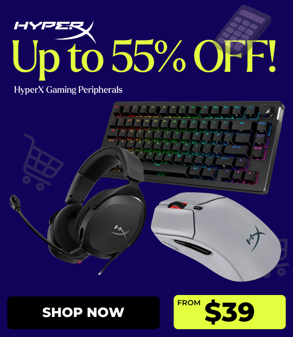 Up to 55% OFF! HyperX Gaming Peripherals