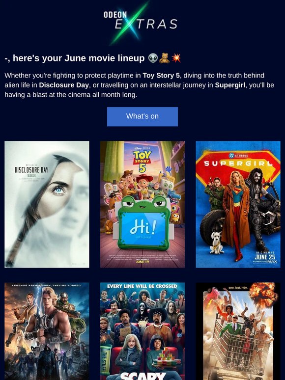 —, what's on in June at ODEON 📽️