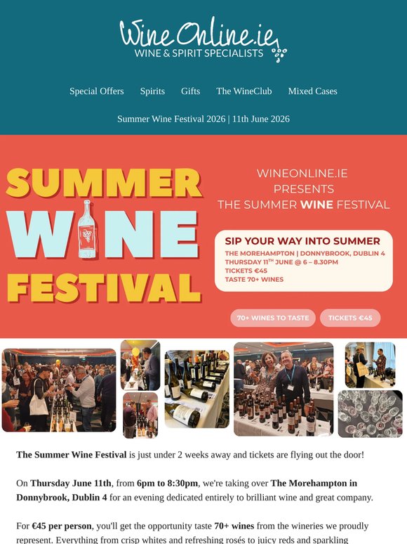 Less than 2 weeks to The Summer Wine Festival 2026 🍷☀️