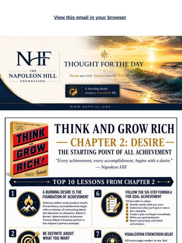 Napoleon Hill's Thought for the Day
