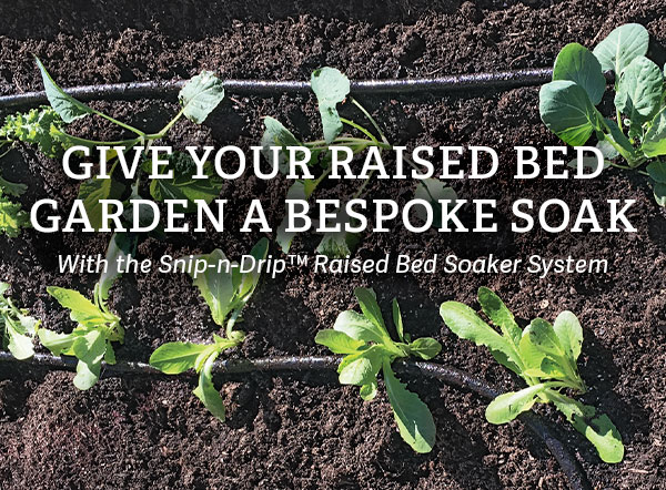 Give Your Raised Bed Garden a Bespoke Soak With the Snip-n-Drip™ Raised Bed Soaker System