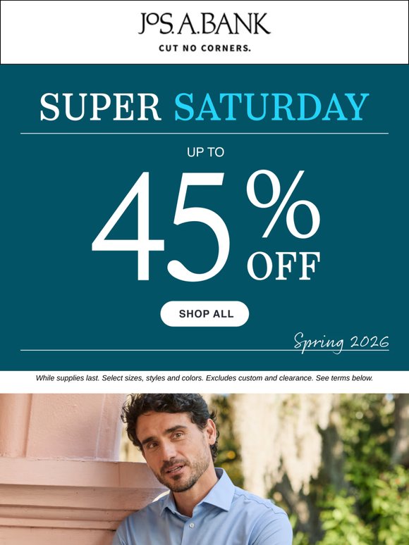 Last chance to shop this Super Saturday Sale.