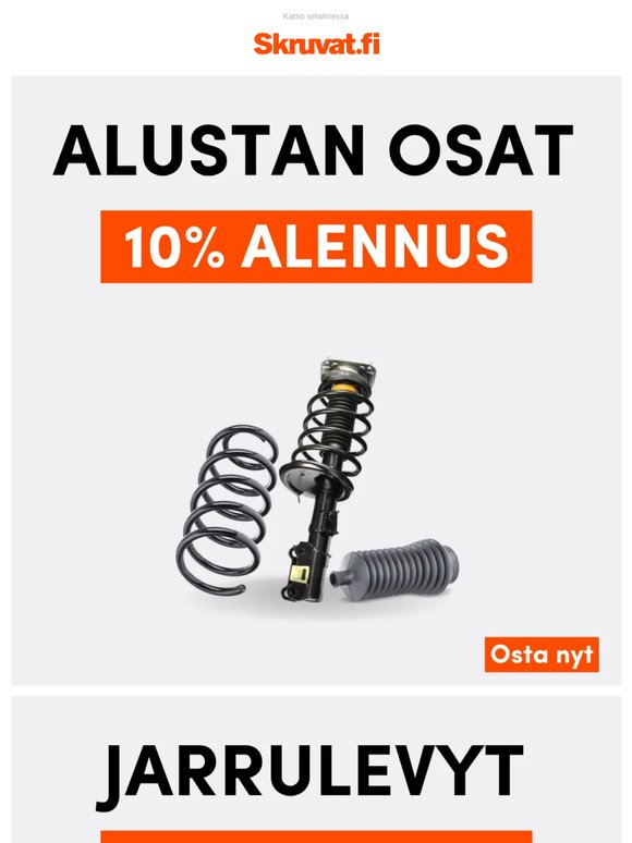 10% alennusta KAIKISTA alustanosista