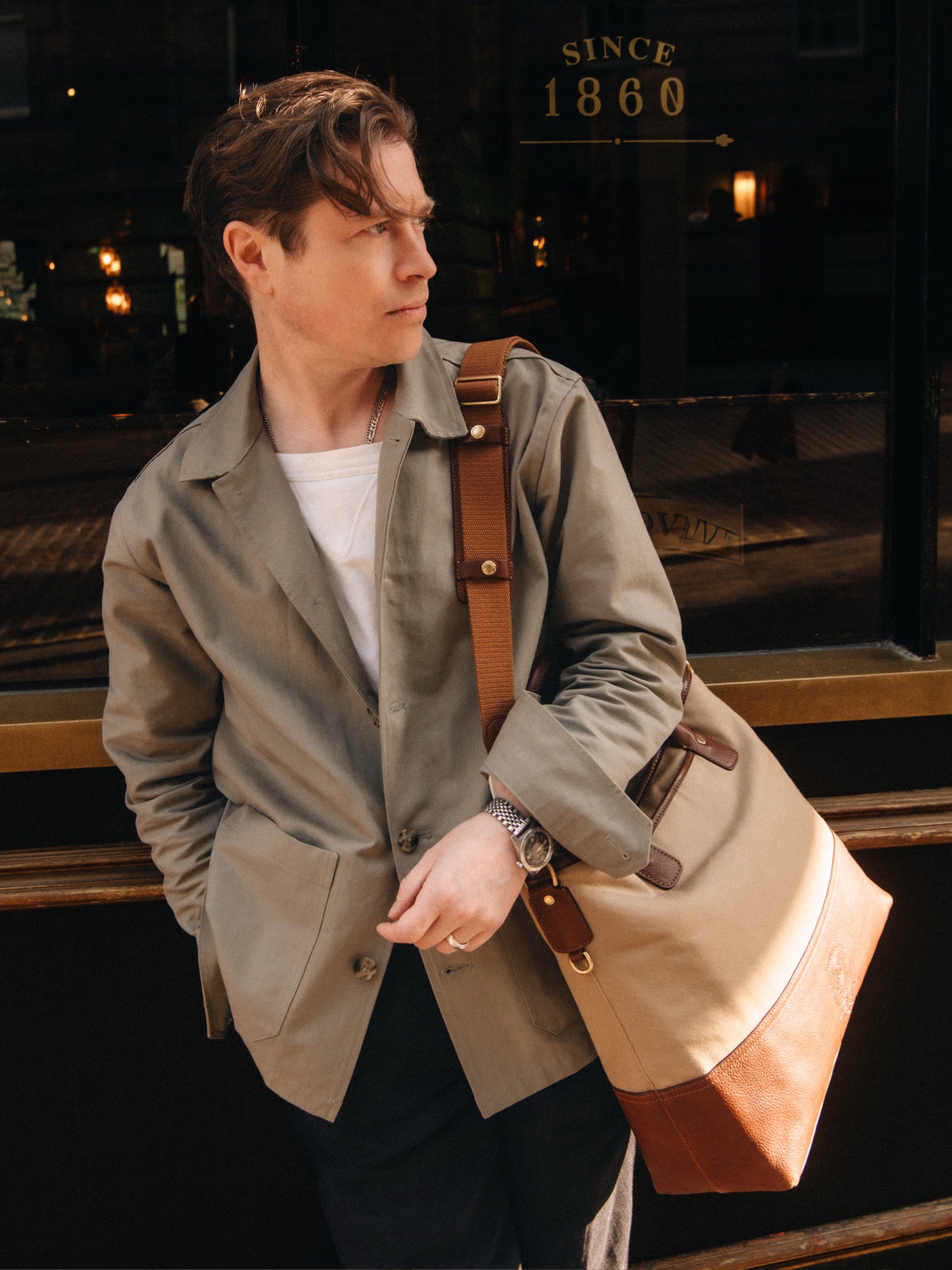 Editor Tote Khaki Twill