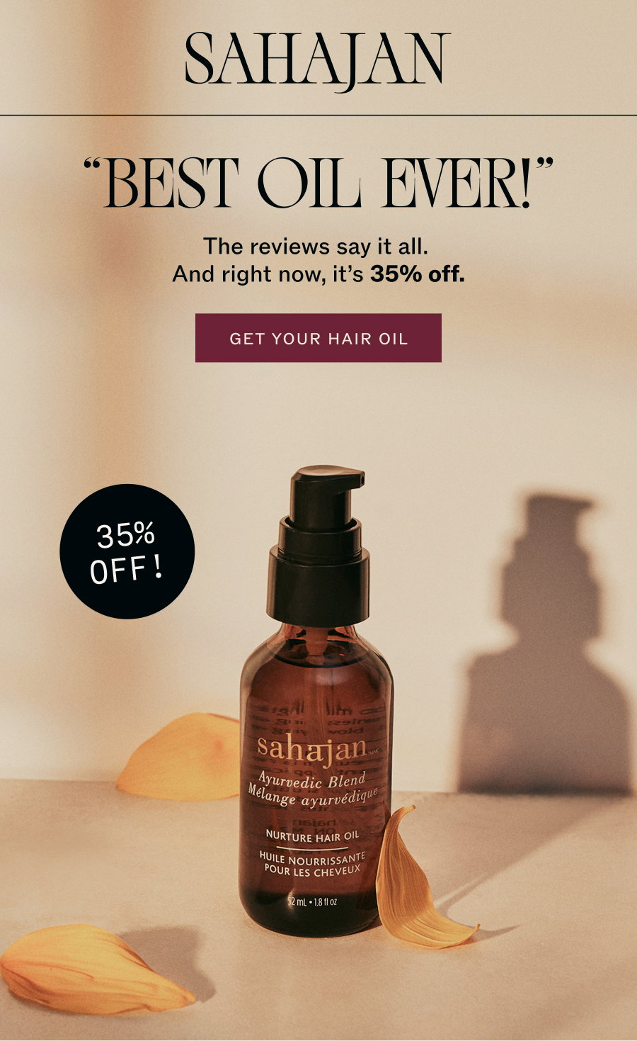 "BEST OIL EVER!" - The reviews say it all, and right now it's 35% off