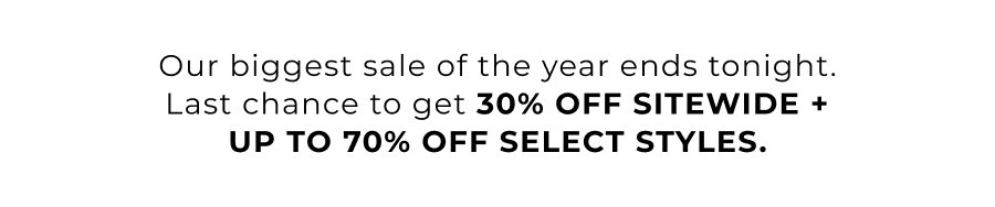 Our Biggest Sale