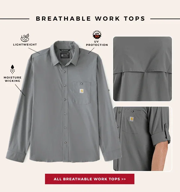 BREATHABLE WORK TOPS | SHOP >>