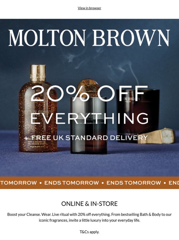 Ends Tomorrow | 20% Off