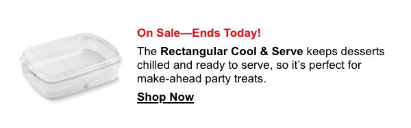 rectangular cool and serve