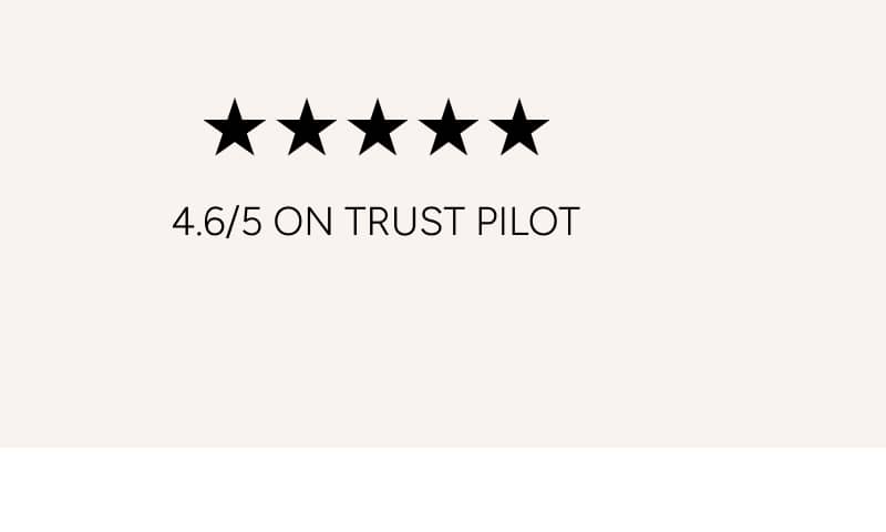 4.6/5 on trustpilot