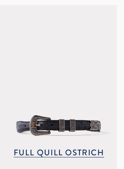 Full Quill Ostrich Belt