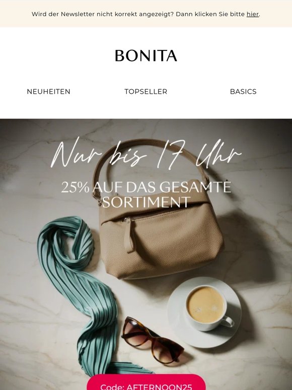 ☕ Nur bis 17 Uhr: 25% auf alles sichern