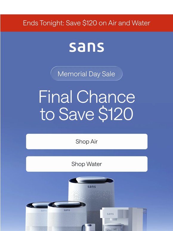 Final day. Sale ends at midnight.
