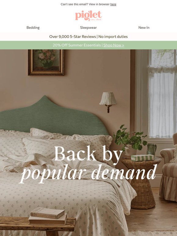She’s BACK: Martha Bedding 🌼