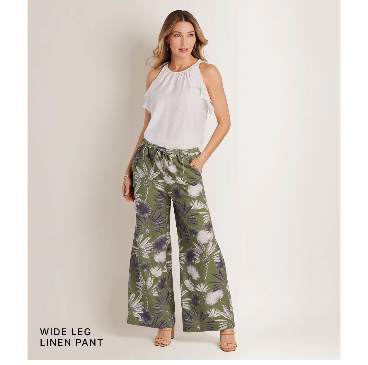 Wide Leg Linen Pant