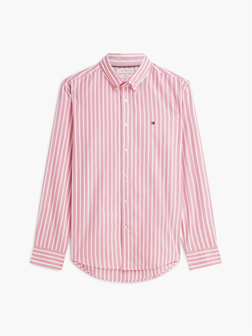 Regular Fit Flex Stripe Poplin Shirt