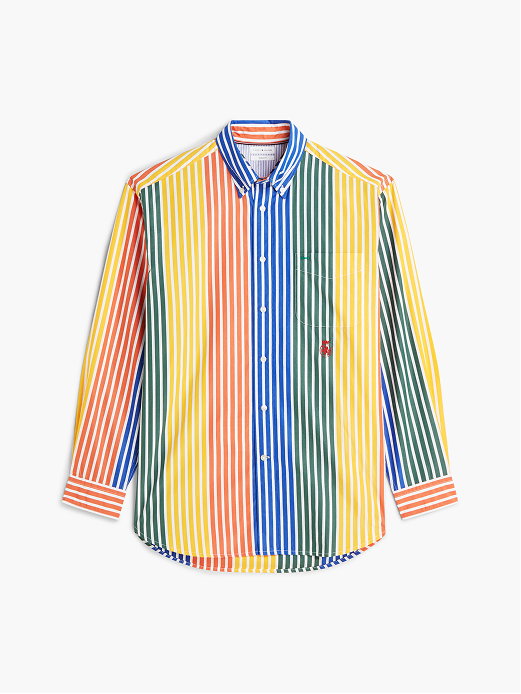 Relaxed Fit Multicolour Stripe Poplin Shirt