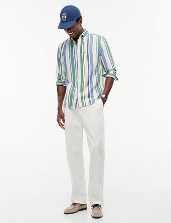 New York Label Washed Regular Trousers