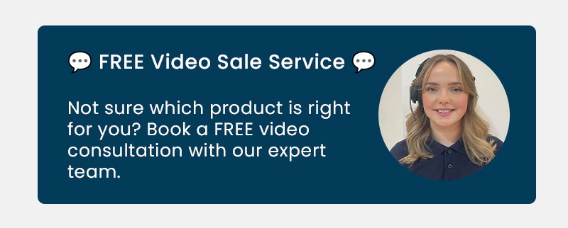 💬 FREE Video Sale Service 💬 Not sure which product is right for you? Book a FREE video consultation with our expert team 