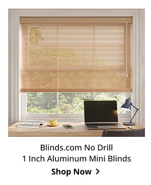 Blinds.com No Drill 1 Inch Aluminum Mini Blinds | Shop Now >