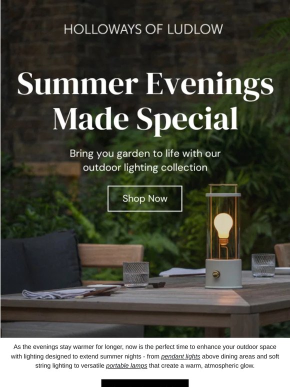 Outdoor Lighting for Summer Evenings