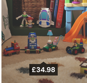 Toy Story celebration train and remote control car £34.98.