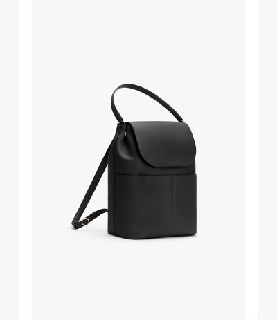 Leather Backpack 16-Inch Black