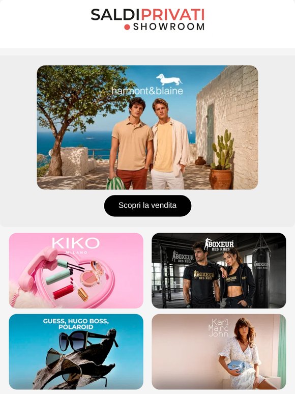 Ciao —: HARMONT & BLAINE, BIRKENSTOCK, KIKO e 11 nuove vendite oggi online