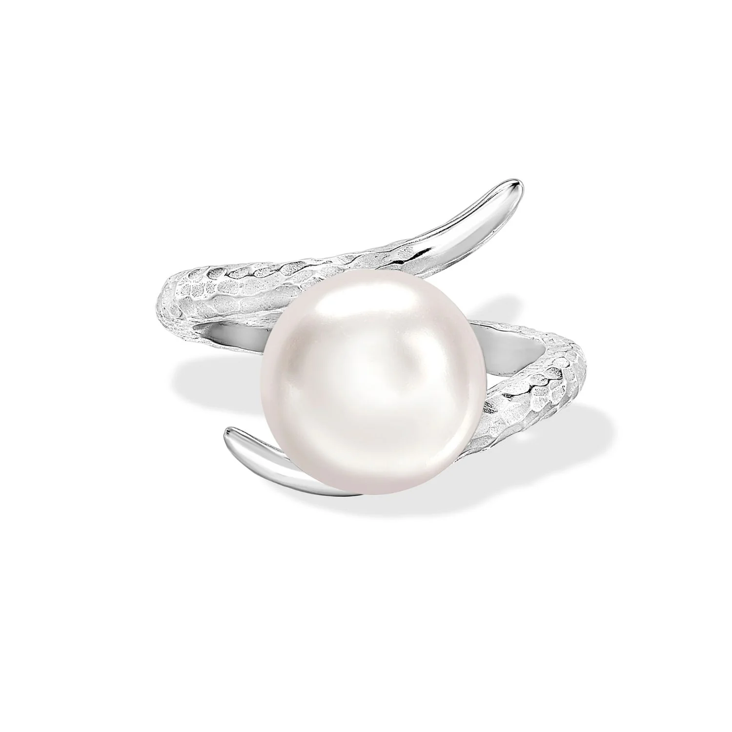 Image of Twisted White Freshwater Pearl Ring