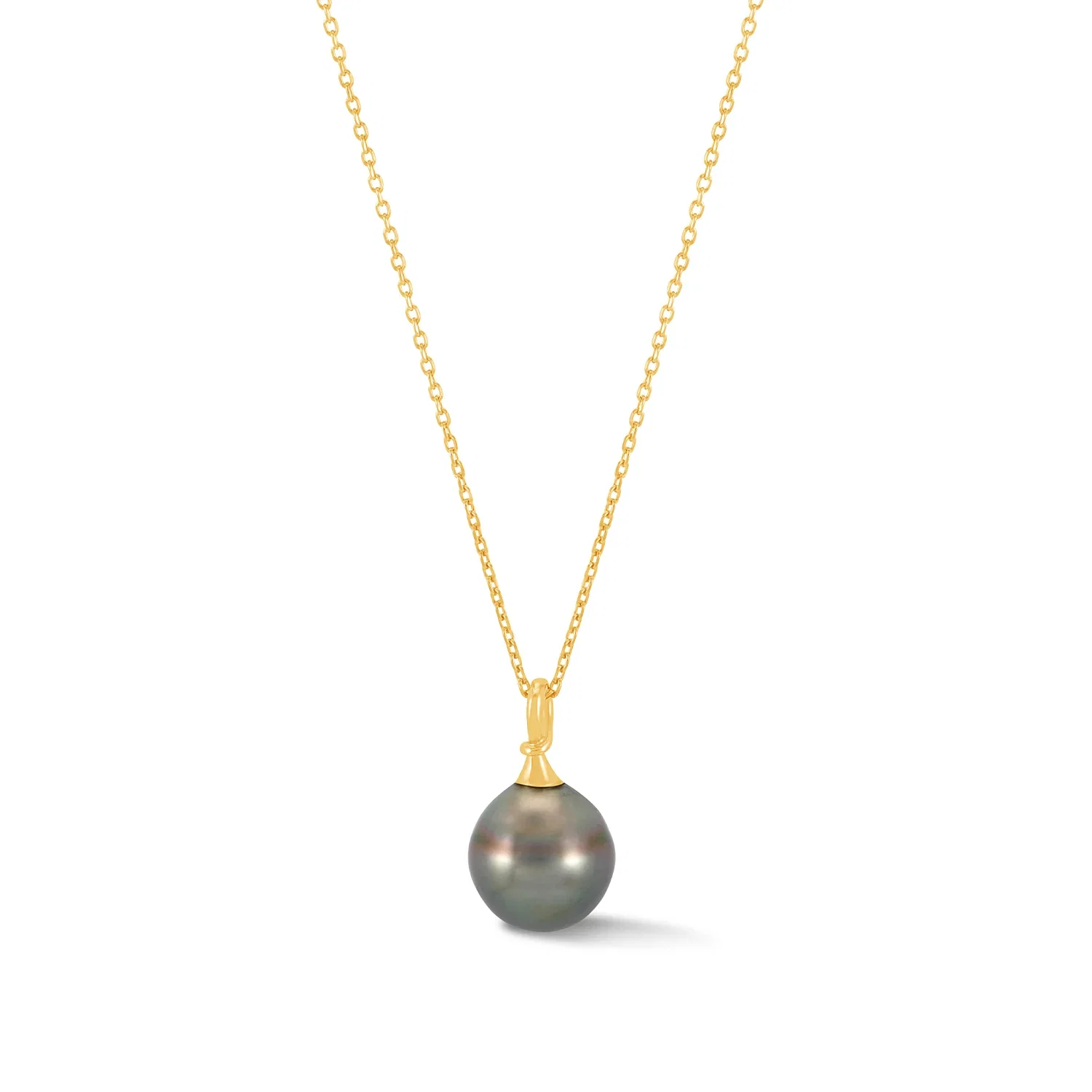 Image of 9k Gold & Tahitian Pearl Waterfall Pendant