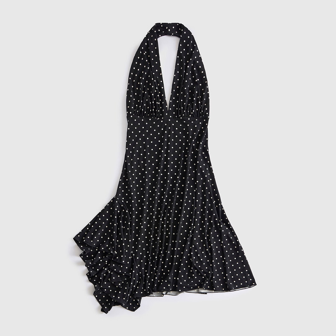 Printed Halter-Neck Mini Dress, $138