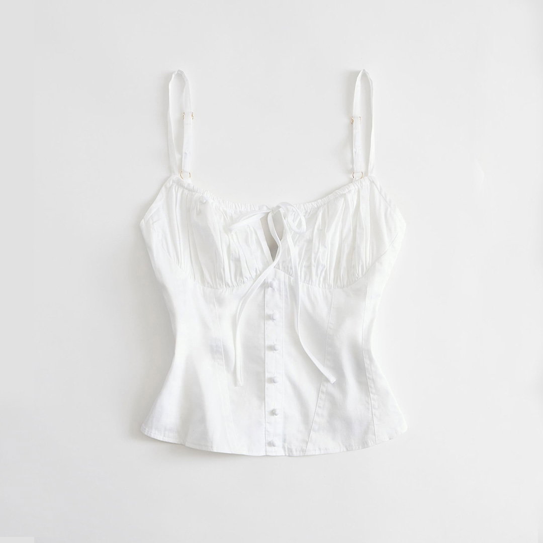 Buttoned Corset Top, $79