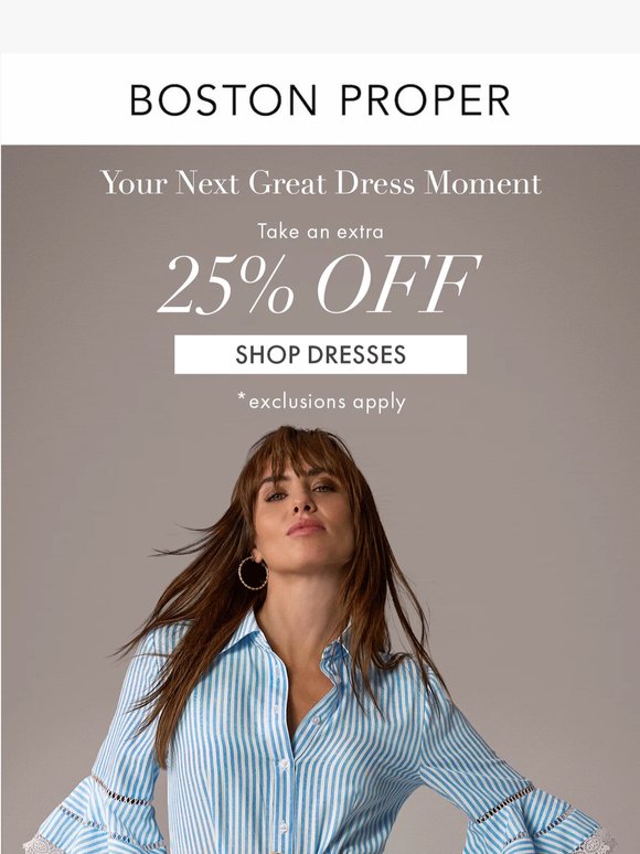 Last Chance for Extra 25% Off Dresses