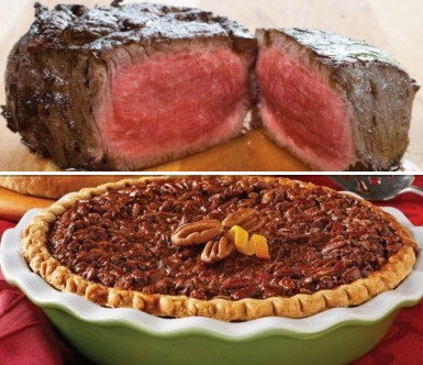 Image of 2 Wildfire 8-oz. Filets & Pecan Pie