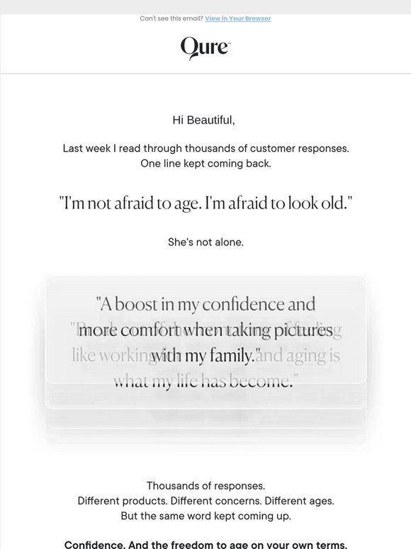 "I'm not afraid to age. I'm afraid to look old."