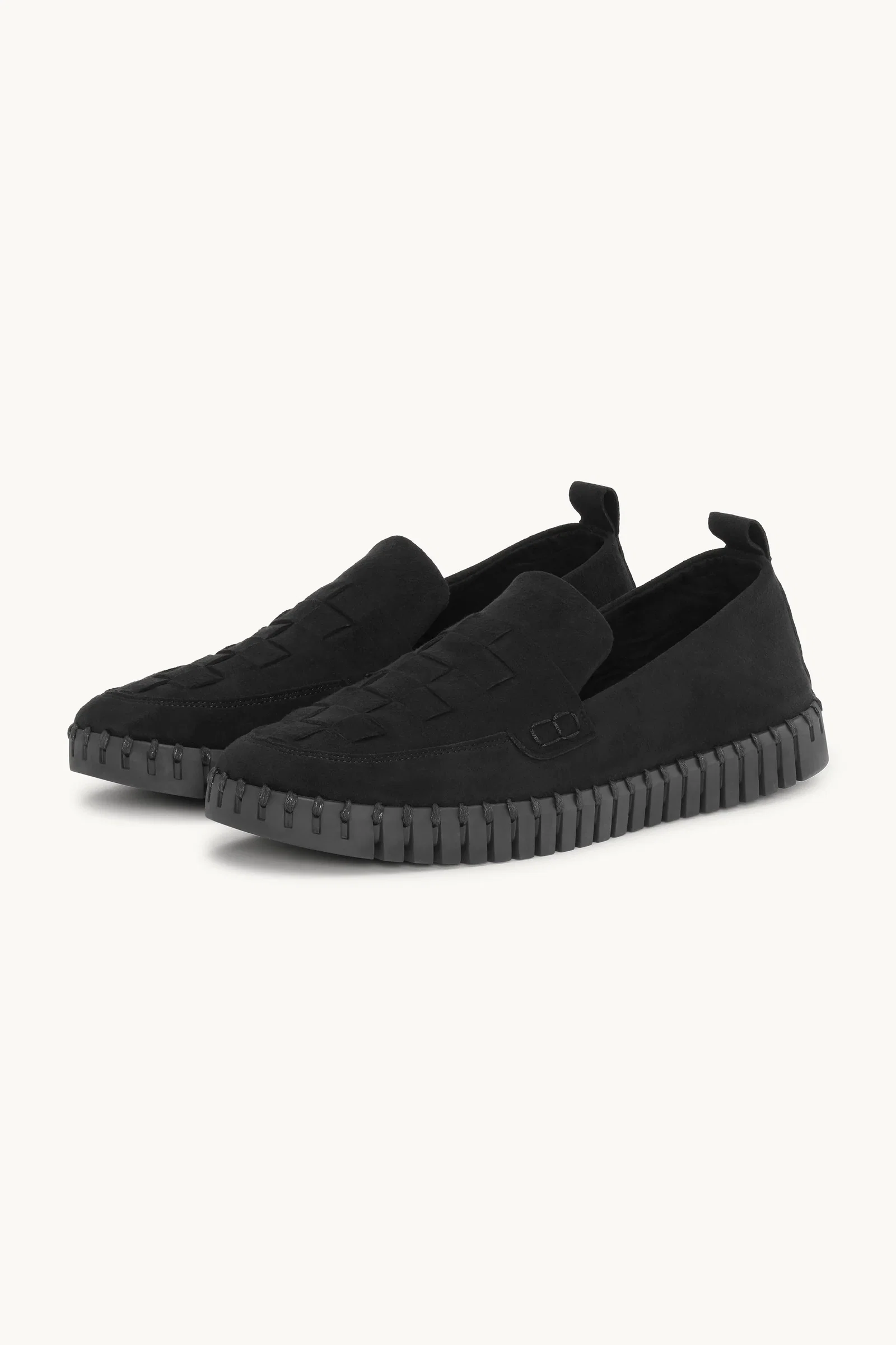Image of Tulip Braided Loafer - Black Black