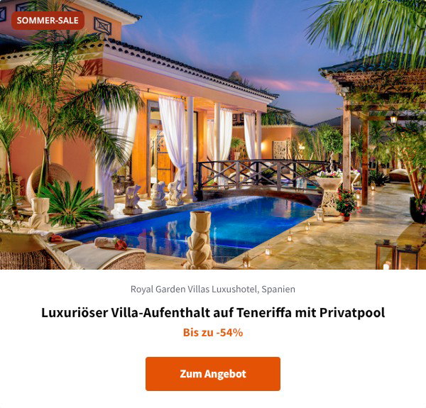Luxuriöser Villa-Aufenthalt auf Teneriffa mit Privatpool