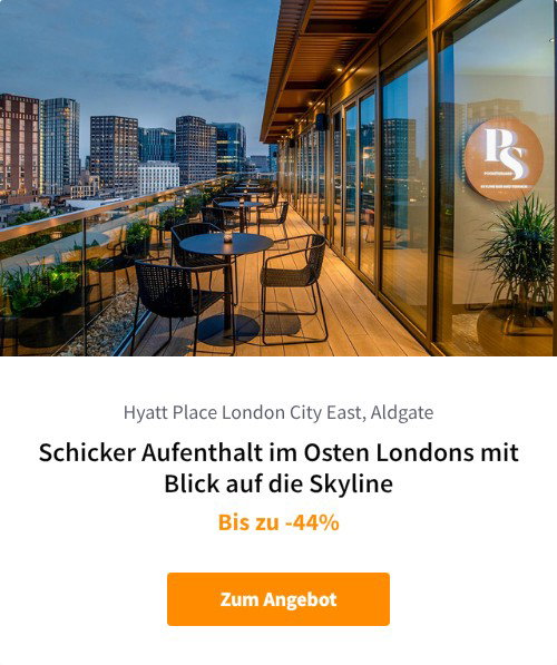 Schicker Aufenthalt im Osten Londons mit Blick auf die Skyline