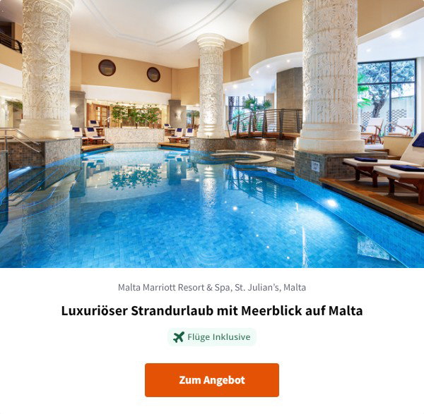 Luxuriöser Strandurlaub mit Meerblick auf Malta