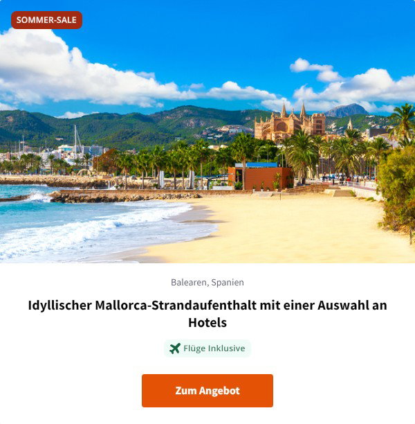 Idyllischer Mallorca-Strandaufenthalt mit einer Auswahl an Hotels