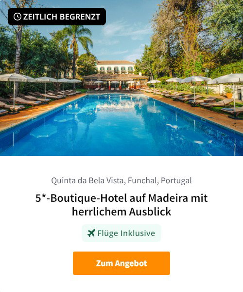 5*-Boutique-Hotel auf Madeira mit herrlichem Ausblick