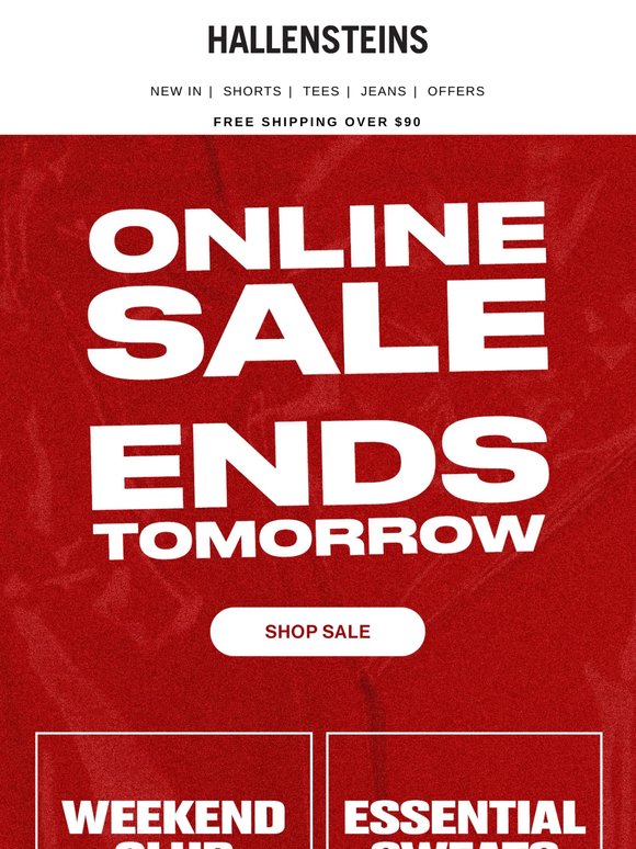 Online Sale Ends Tomorrow ⏰