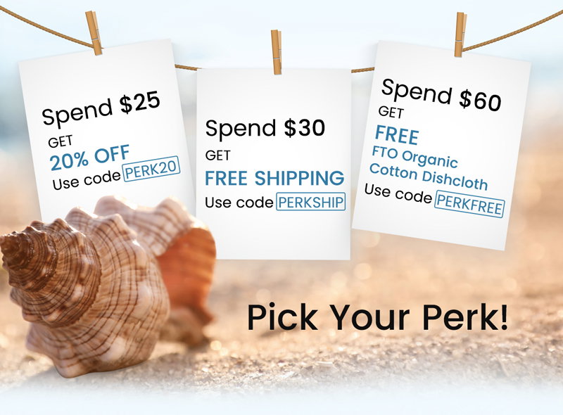 Save 20% on your order, get free shipping, or score a free organic cotton dishcloth with today's exclusive codes.