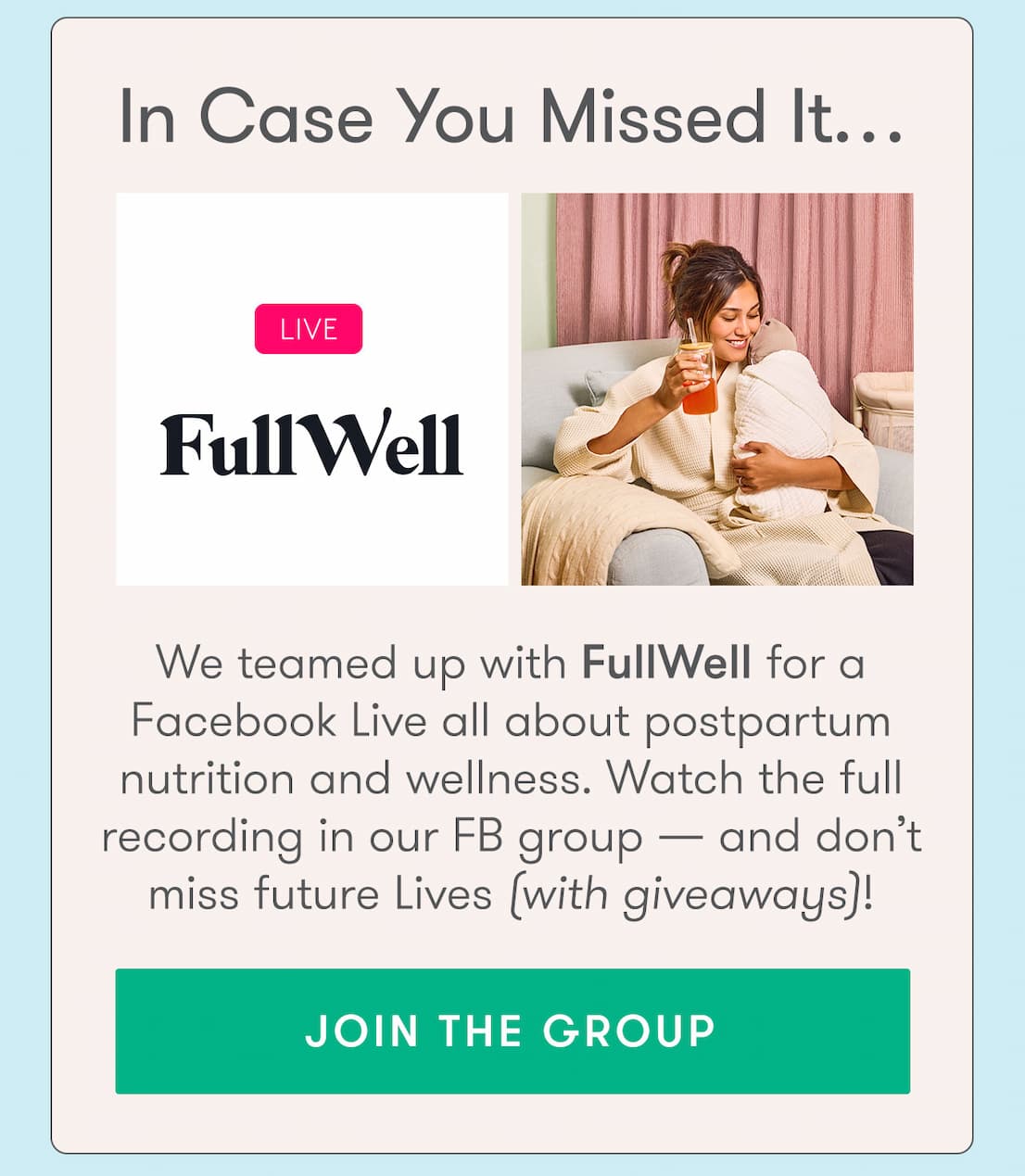 We teamed up with Fullwell for a Facebook Live