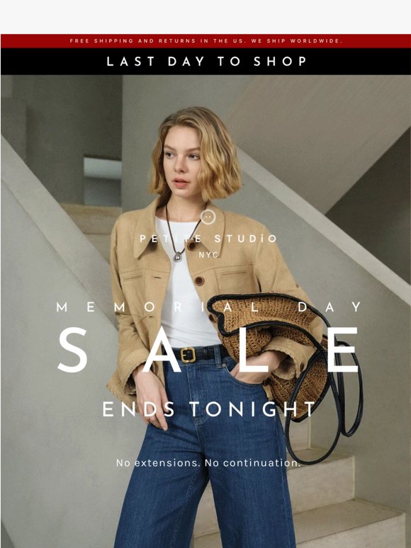 Memorial Day Sale Ends Tonight