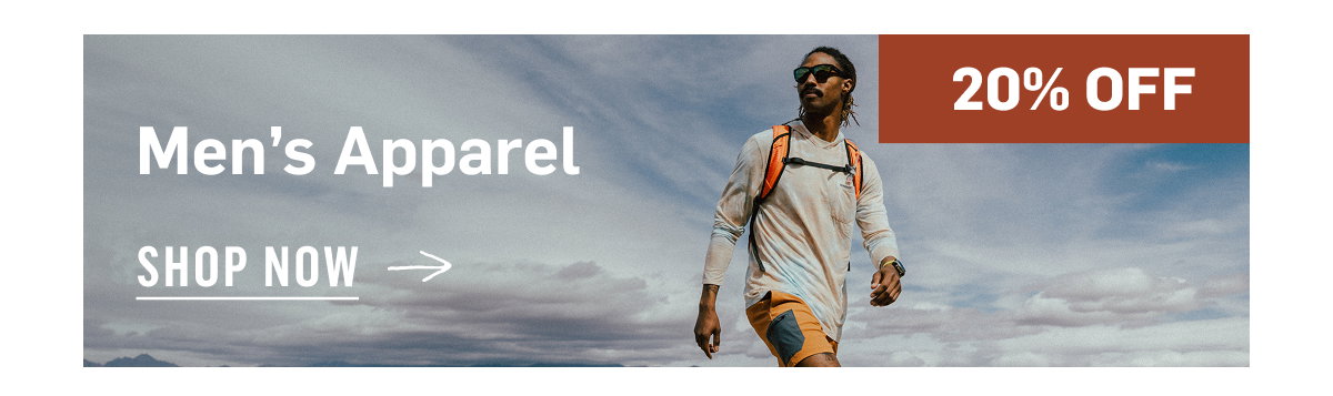 Men's Apparel 20% Off. Shop Now