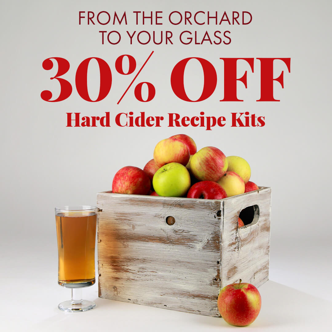 From the Ordchard to Your Glass. 30% Off Hard Cider Recipe Kits. Use code: CIDER30